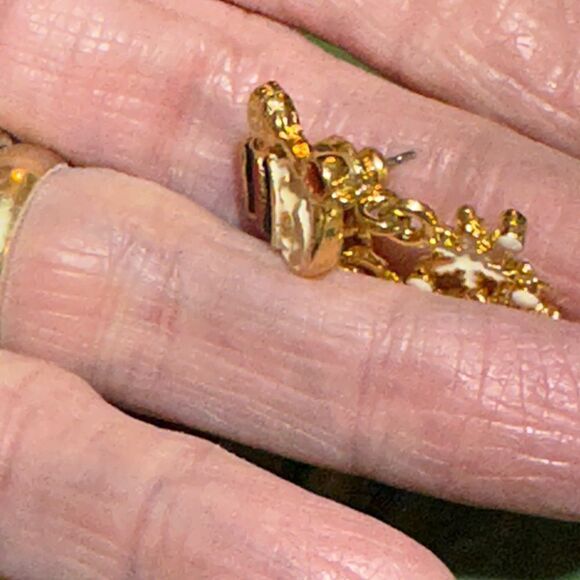 Christmas Snowman Earrings with Jackets (pierced) - Picture 3 of 3